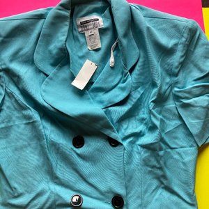 A Size 12 Lt Blue Padded Blouse by Dani Max
